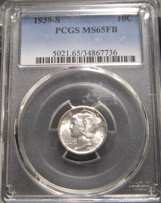 1939-S Mercury Dime - PCGS MS65FB
