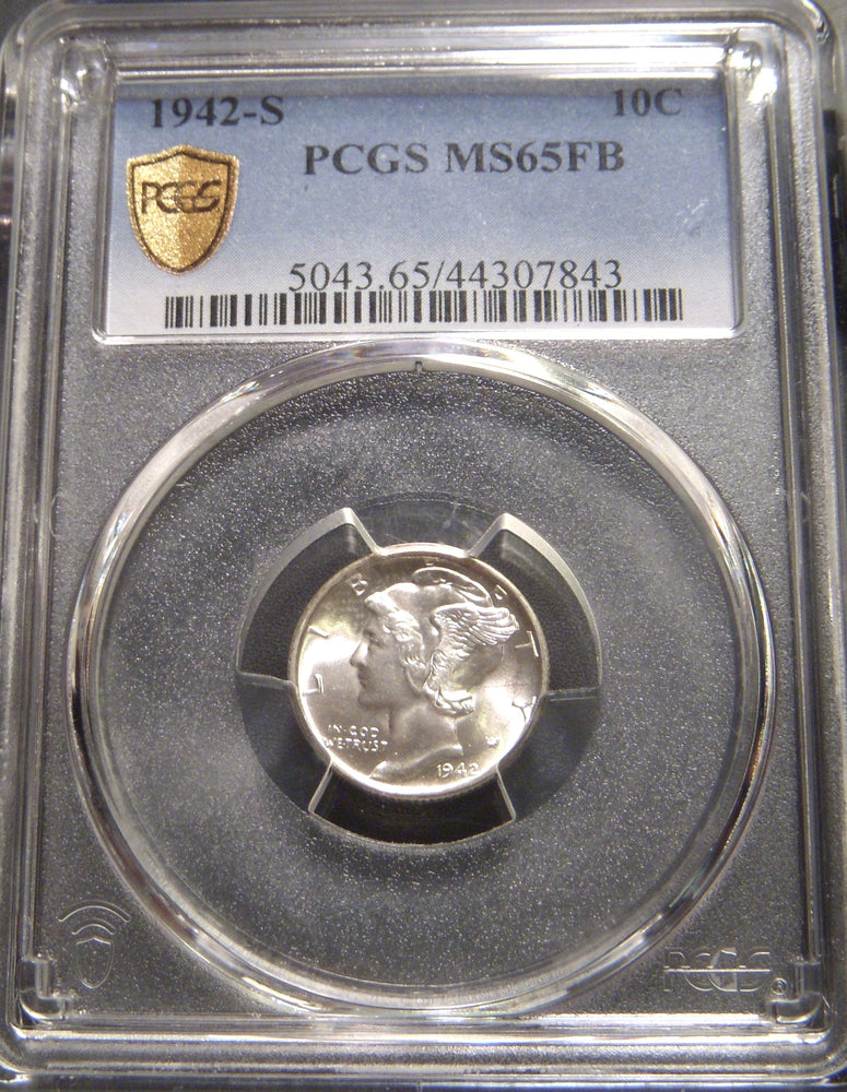 1942-S Mercury Dime - PCGS MS65FB