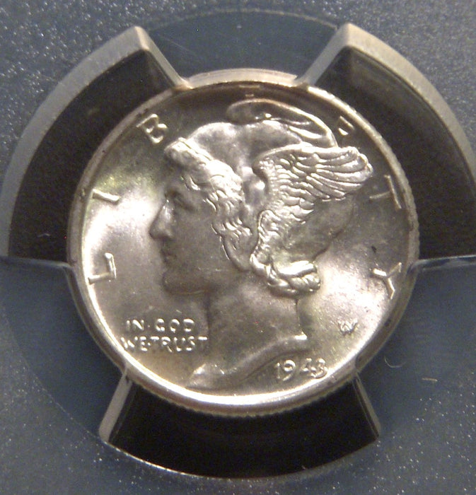 1943-D Mercury Dime - PCGS MS65FB