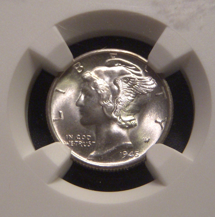 1945-S Mercury Dime - NGC MS67