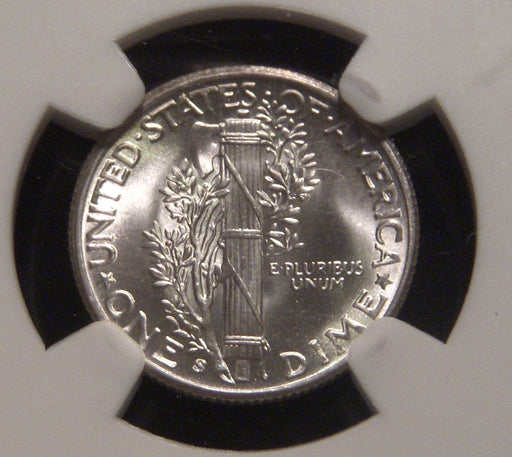 1945-S Mercury Dime - NGC MS67