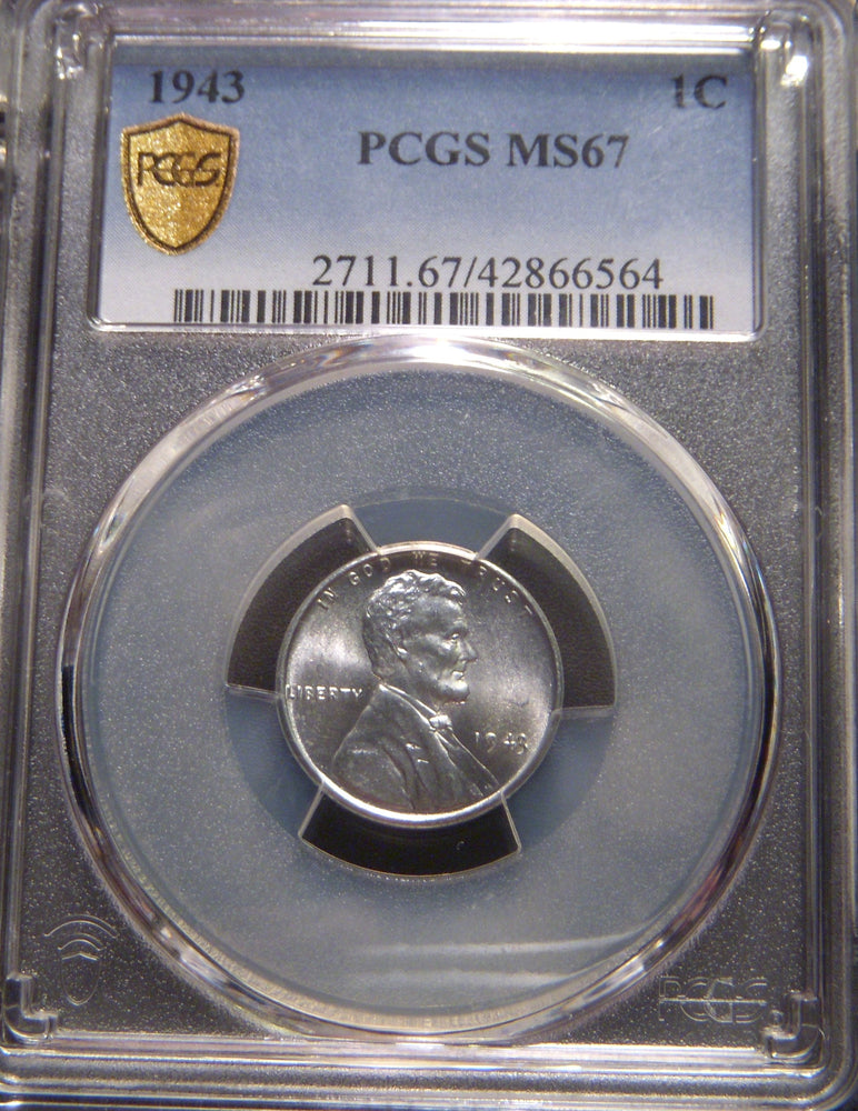 1943 Lincoln Cent - PCGS MS67