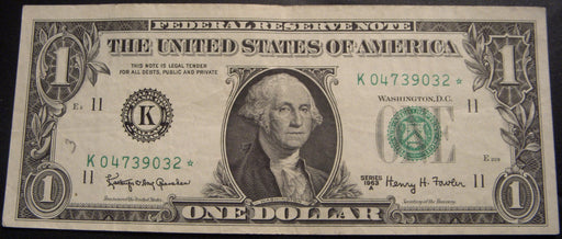 1963A (K) $1 Federal Reserve Note - Star Note FR# 1901K*