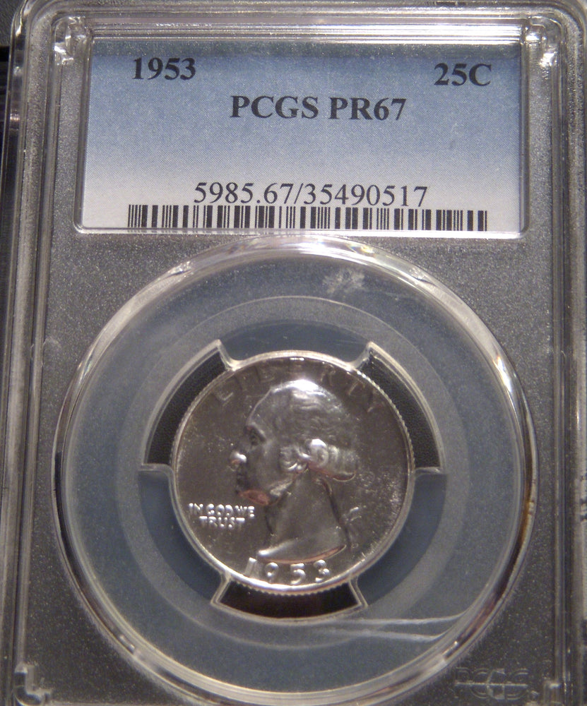 1953 Washington Quarter - PCGS PR67