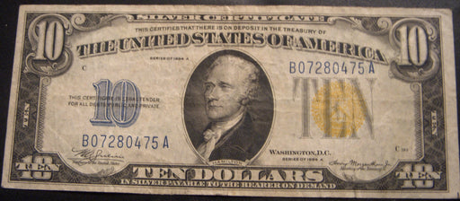 1934A $10 Silver Certificate - North Africa FR# 2309