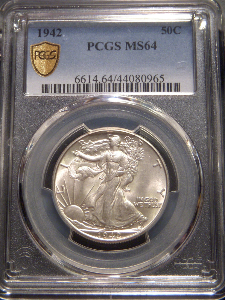 1942 Walking Half Dollar - PCGS MS64