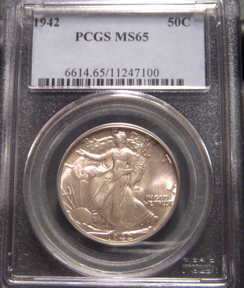 1942 Walking Half Dollar - PCGS MS65