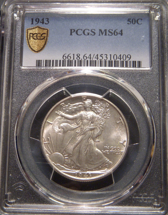 1943 Walking Half Dollar - PCGS MS64