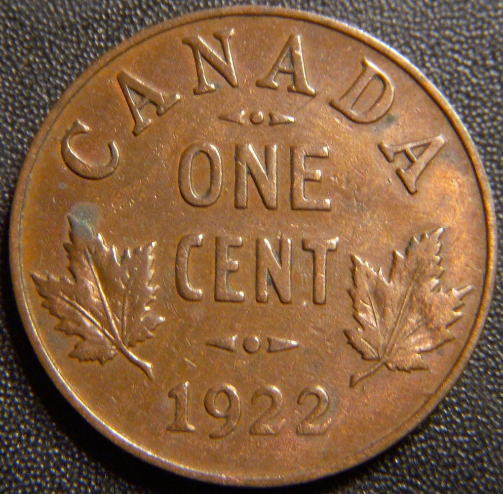 1922 Canadian Cent - Very Fine