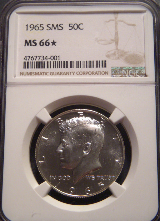 1965 Kennedy Half Dollar - PCGS SMS MS66*