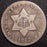 1852 Silver Three Cent - Good