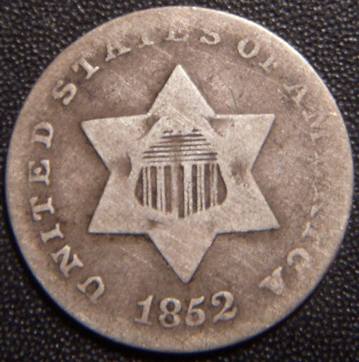 1852 Silver Three Cent - Good