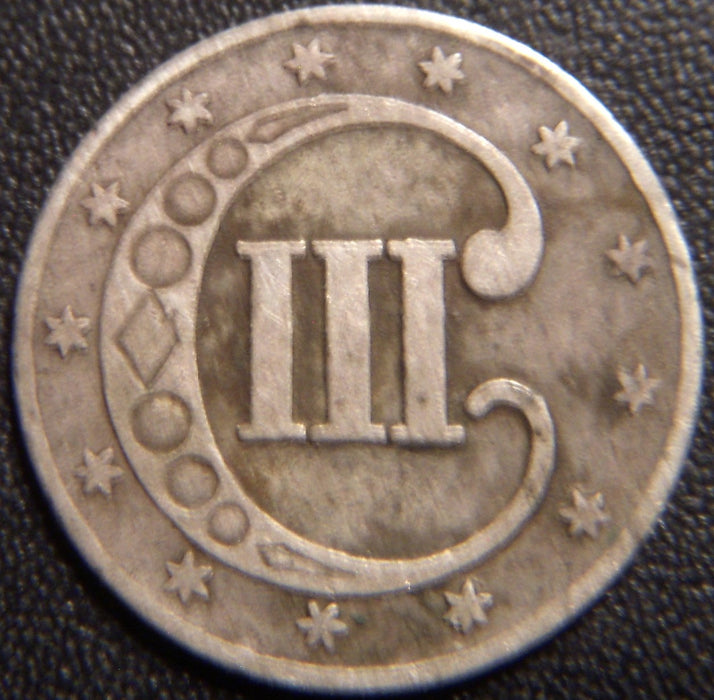 1853 Silver Three Cent - Very Good