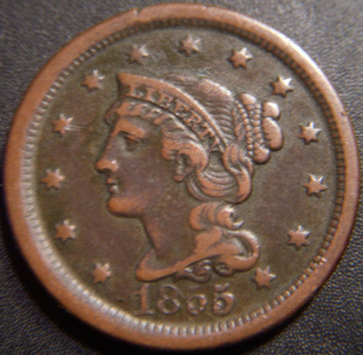 1855 Large Cent - Upright 5 Very Fine