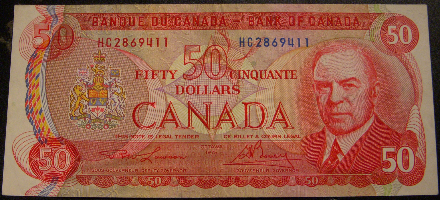 1975 $50 Bank of Canada Note - BC-51aA