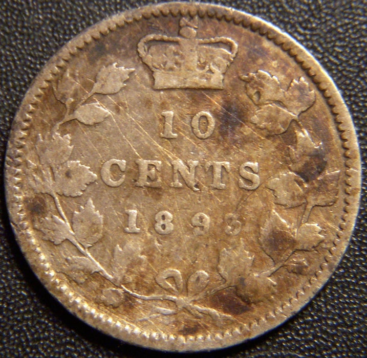 1893 Canadian Dime - Very Good