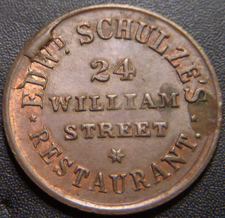 1863 Schulze's / NY NY Civil War Token