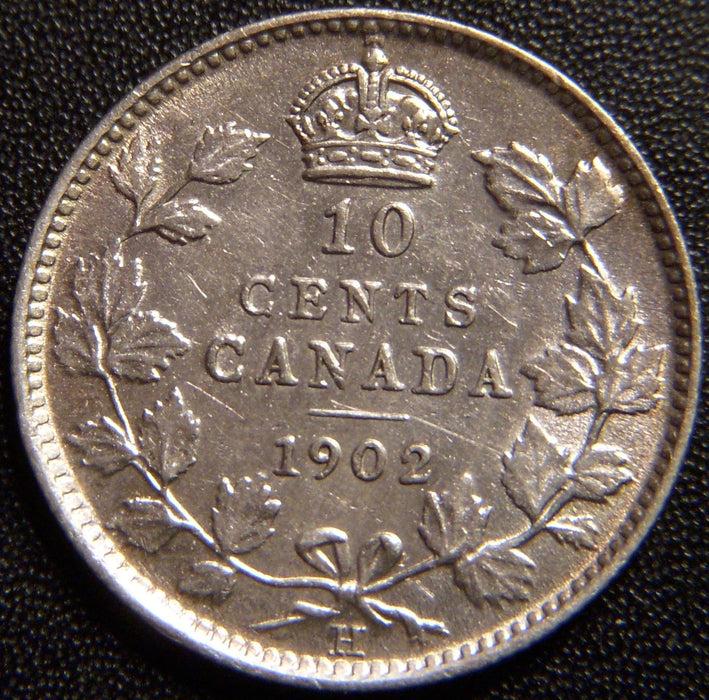 1902H Canadian Dime - Extra Fine