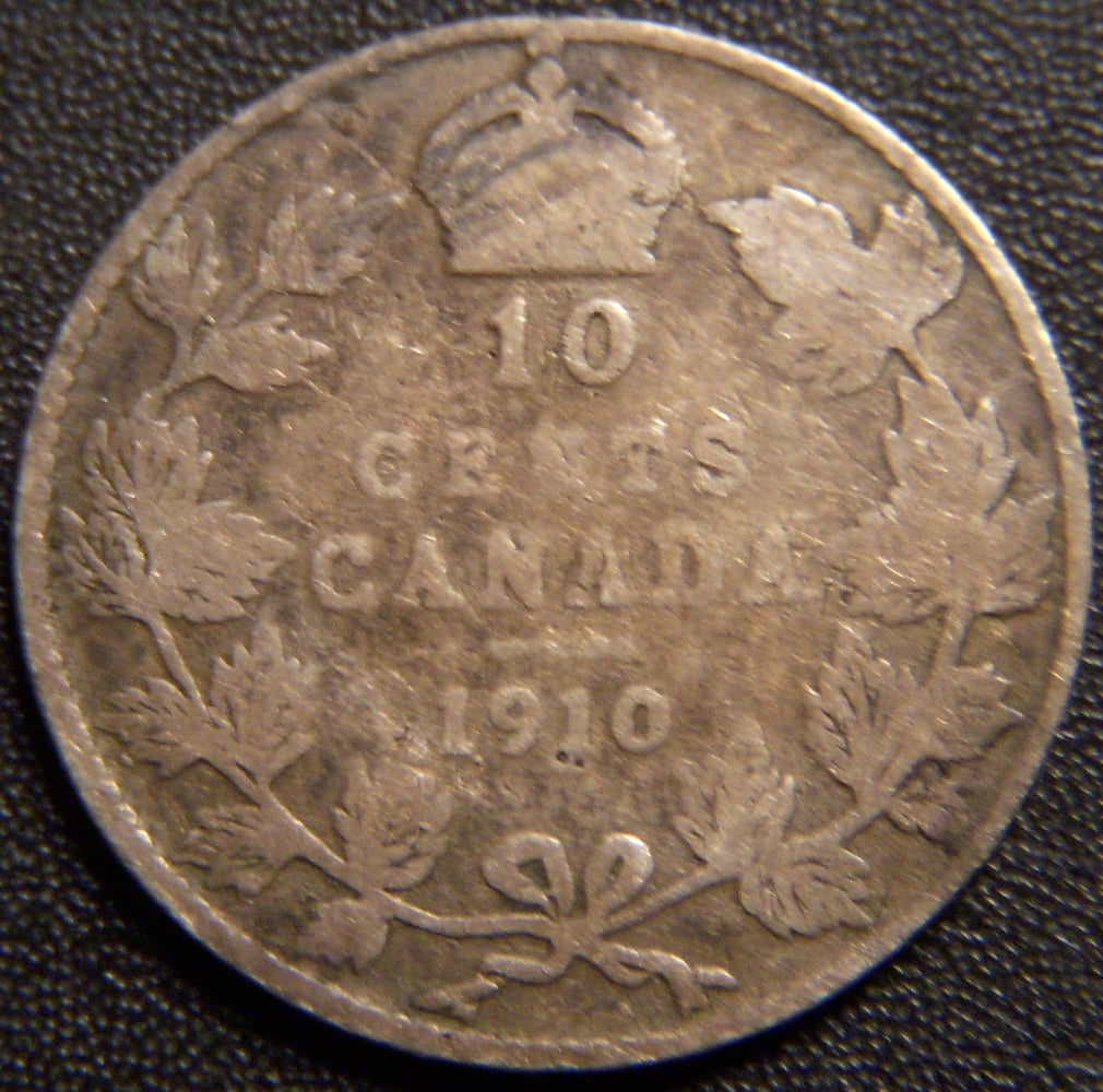 1910 Canadian Dime - Good