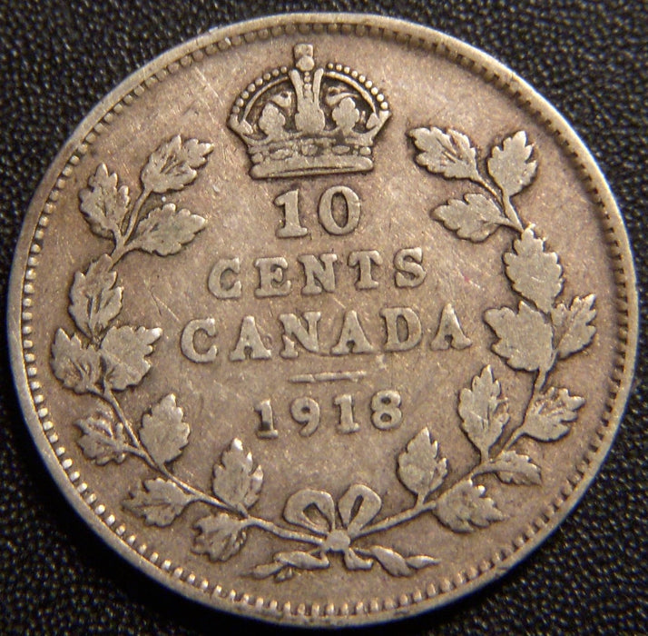 1918 Canadian Dime - Fine