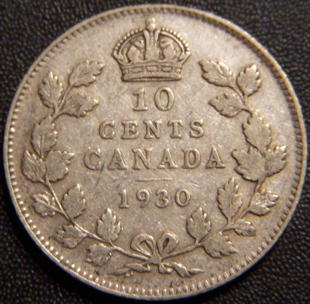 1930 Canadian Dime - Fine