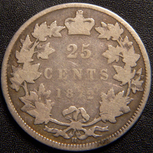 1872H Canadian Quarter - Good