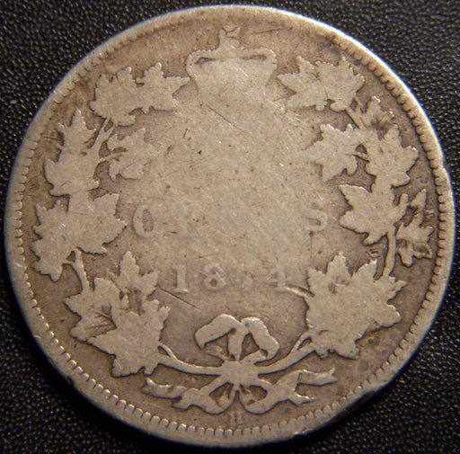 1874H Canadian Quarter - Good