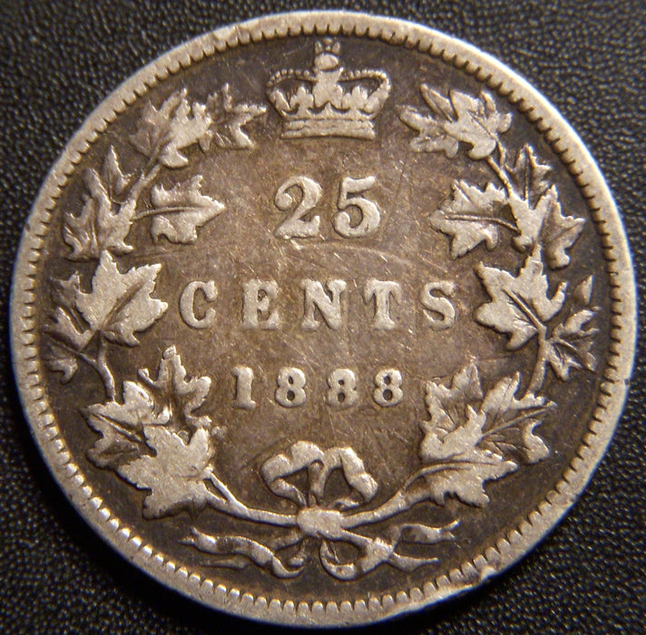 1888 Canadian Quarter - Very Good