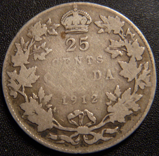 1912 Canadian Quarter - Very Good