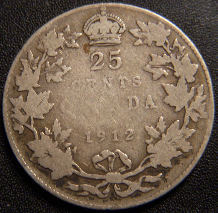 1912 Canadian Quarter - Very Good