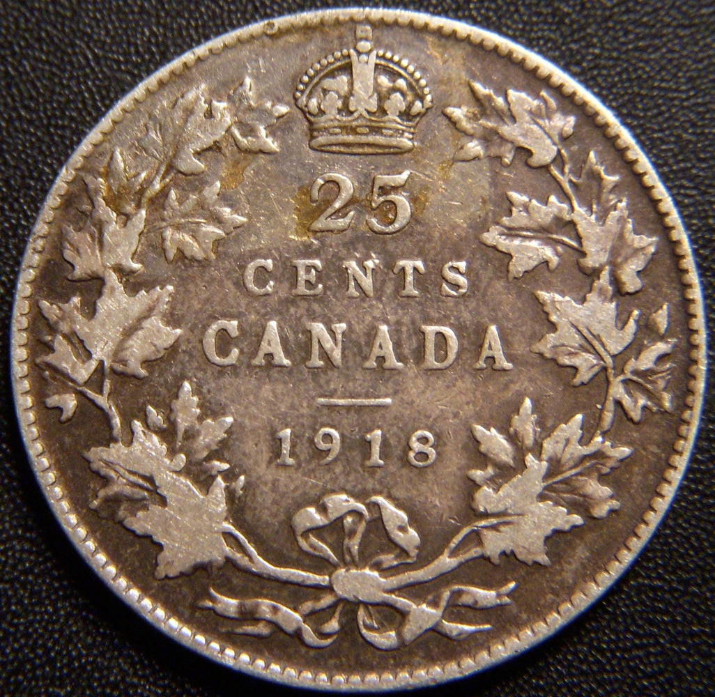 1918 Canadian Quarter - Fine