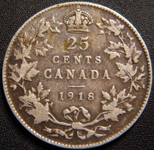 1918 Canadian Quarter - Fine