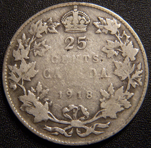 1918 Canadian Quarter - Very Good