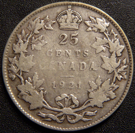 1921 Canadian Quarter - Very Good