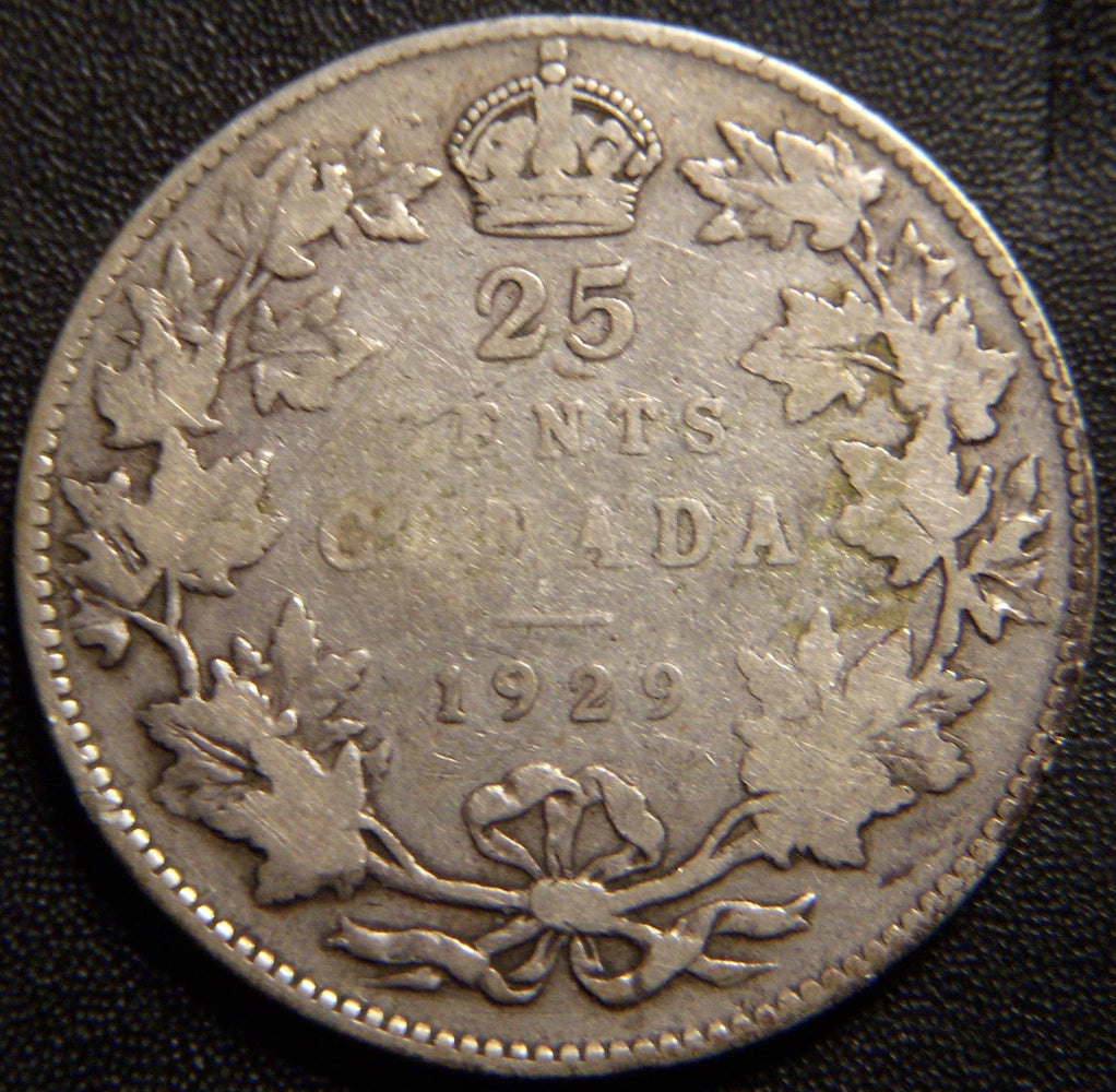 1929 Canadian Quarter - Very Good