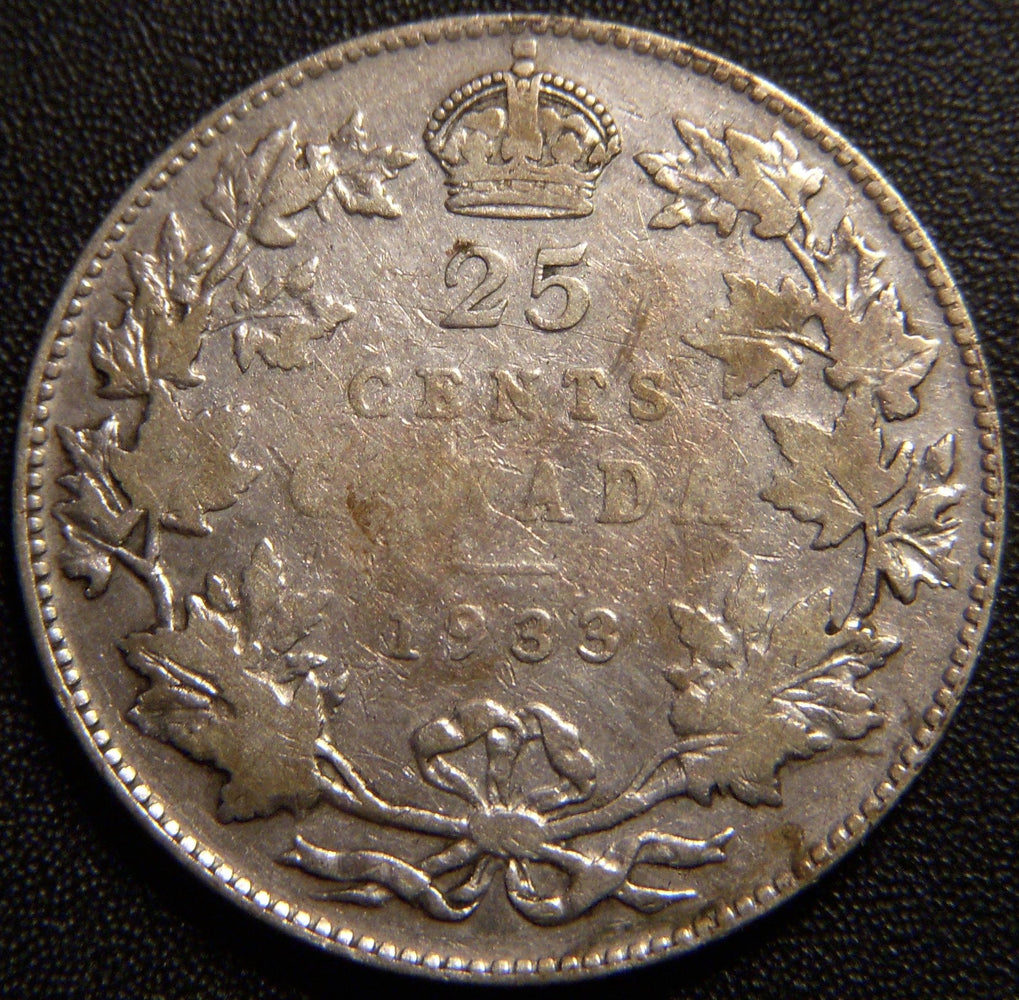 1933 Canadian Quarter - Very Good