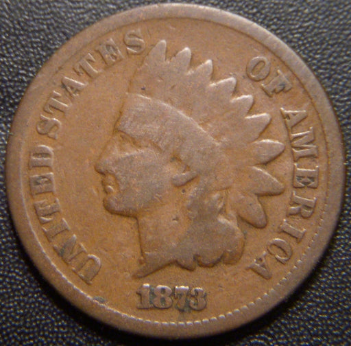 1873 Indian Head Cent - Closed 3 Good