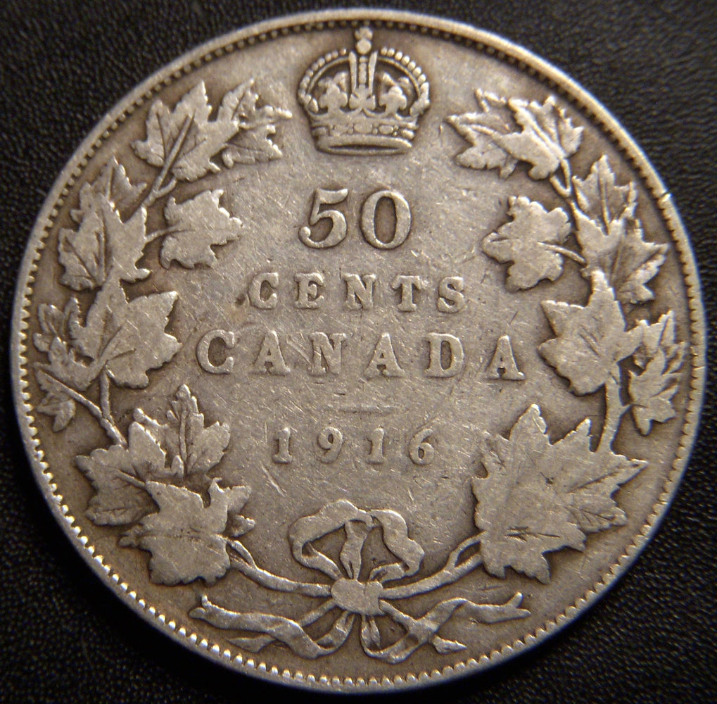 1916 Canadian Half Dollar - Very Good