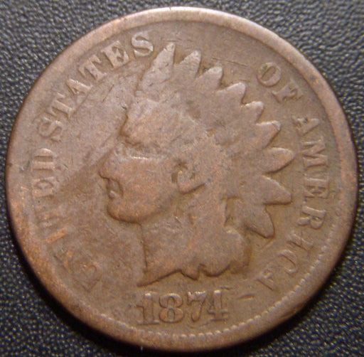 1874 Indian Head Cent - Good