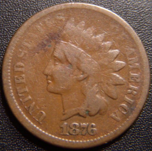 1876 Indian Head Cent - Good