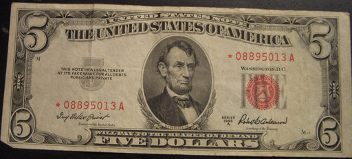 1953A $5 United States Note - Star Note FR# 1533*