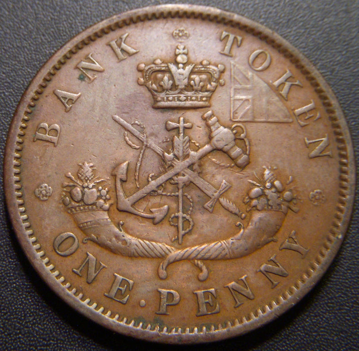 1852 One Penny - Bank of Upper Canada Token