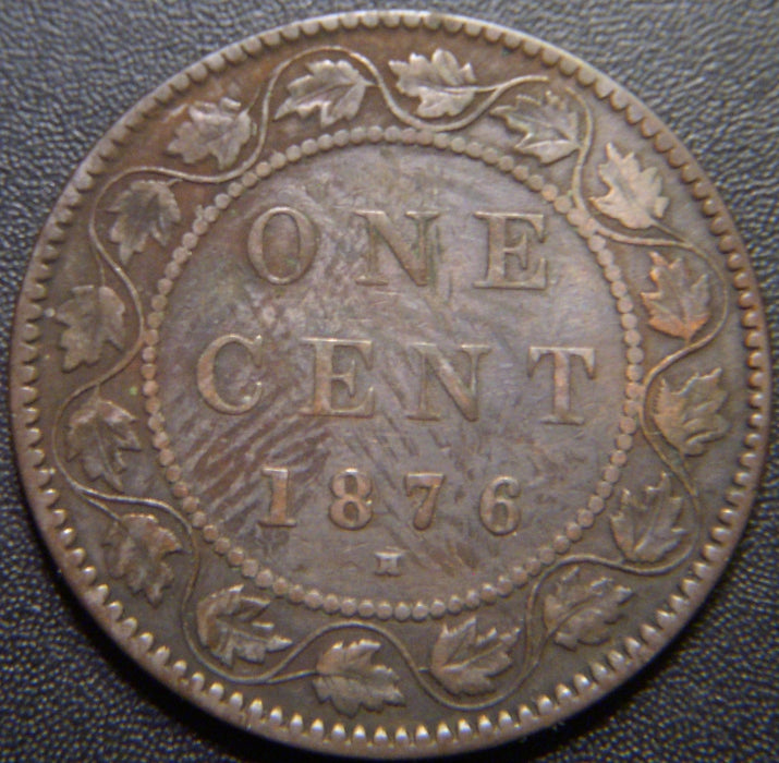 1876H Canadian Large Cent - Fine