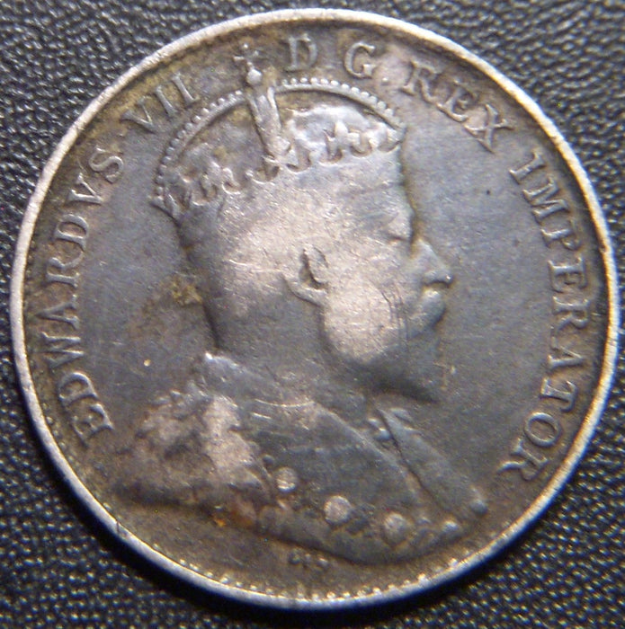 1902 Canadian Silver Five Cent - Very Good