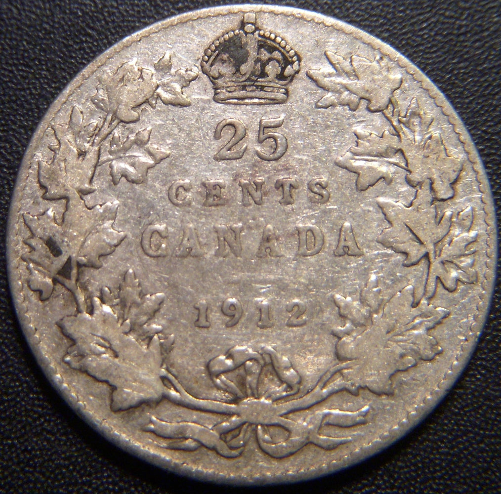 1912 Canadian Quarter - Very Good