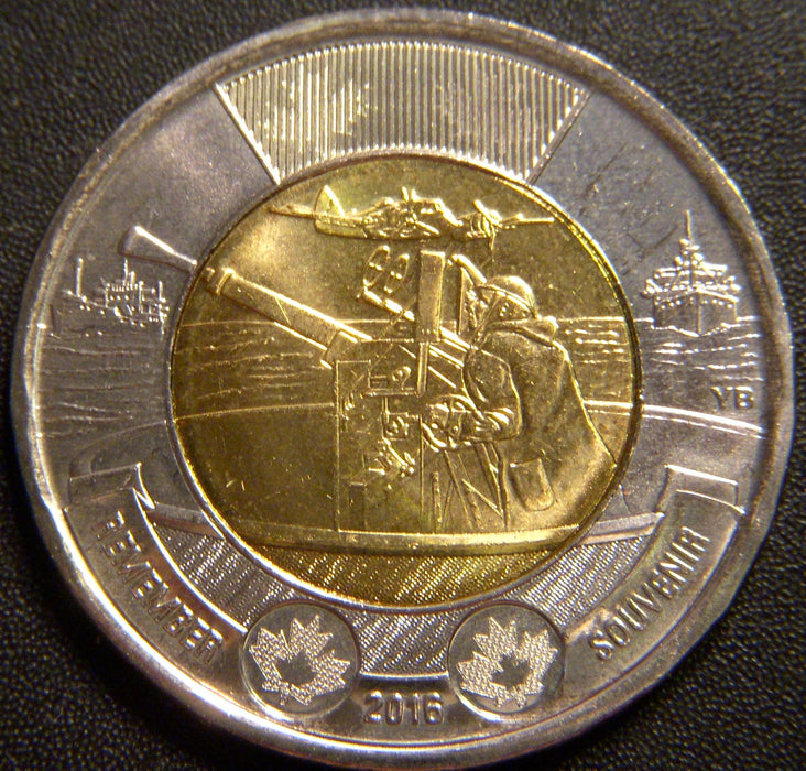 2016 Canadian $2 Dollar - Battle of Atlantic Uncirculated