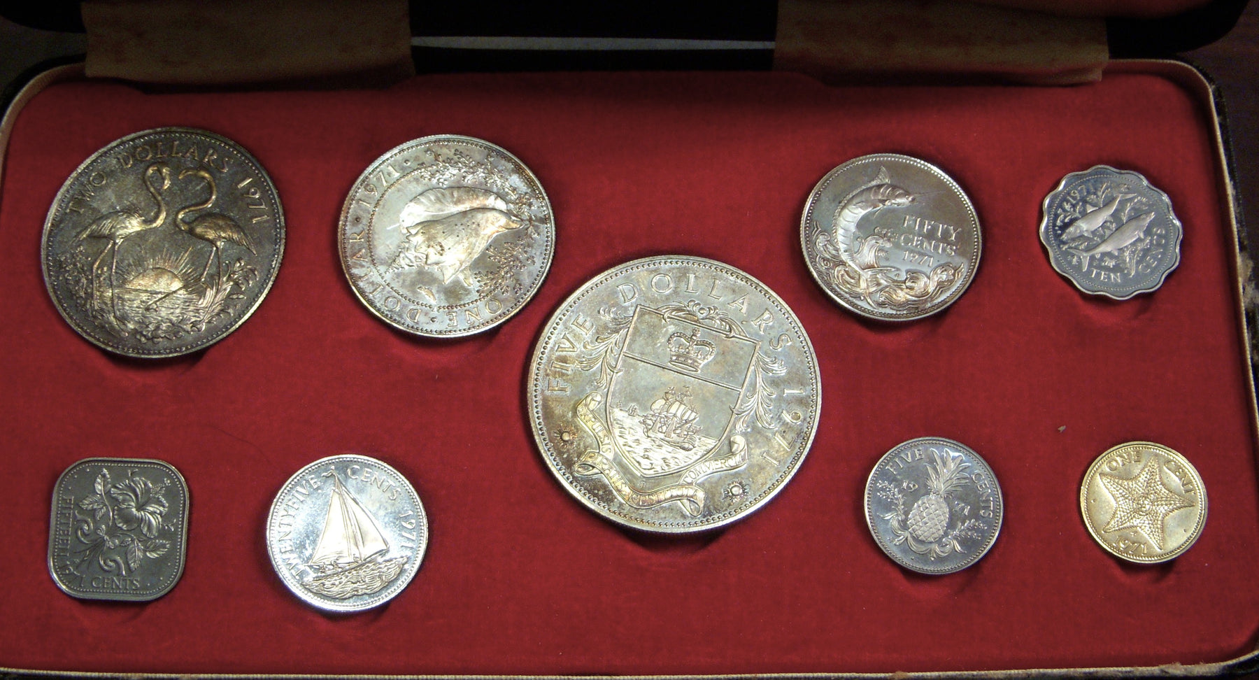 1971 9 Piece Silver Set Bahama