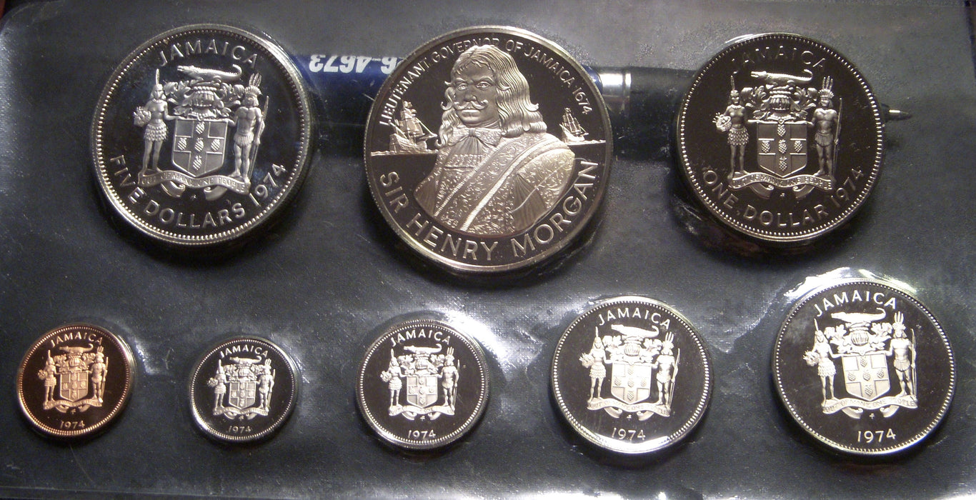 1974 8 Piece Silver Proof Set Jamaica