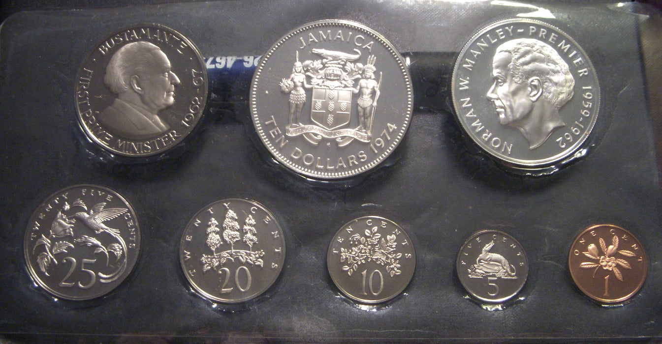 1974 8 Piece Silver Proof Set Jamaica