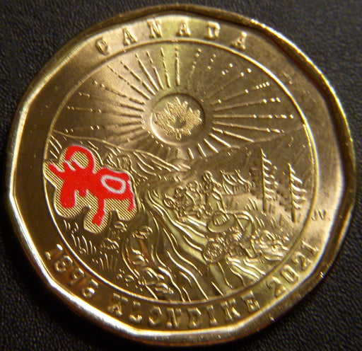 2021 Canadian $1 - Gold Rush Colorized Uncirculated